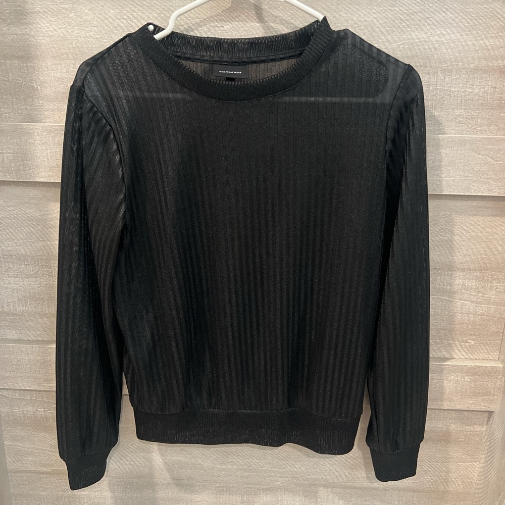 Black Sheer Men's Sweater